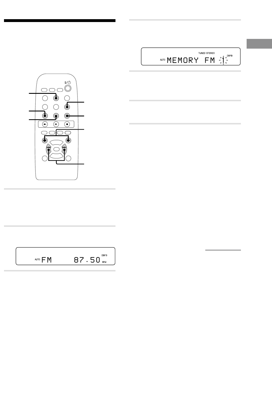 Step 3: presetting radio stations, F m 7 8 . 5 0 | Sony CMT-RB5 User Manual | Page 7 / 32
