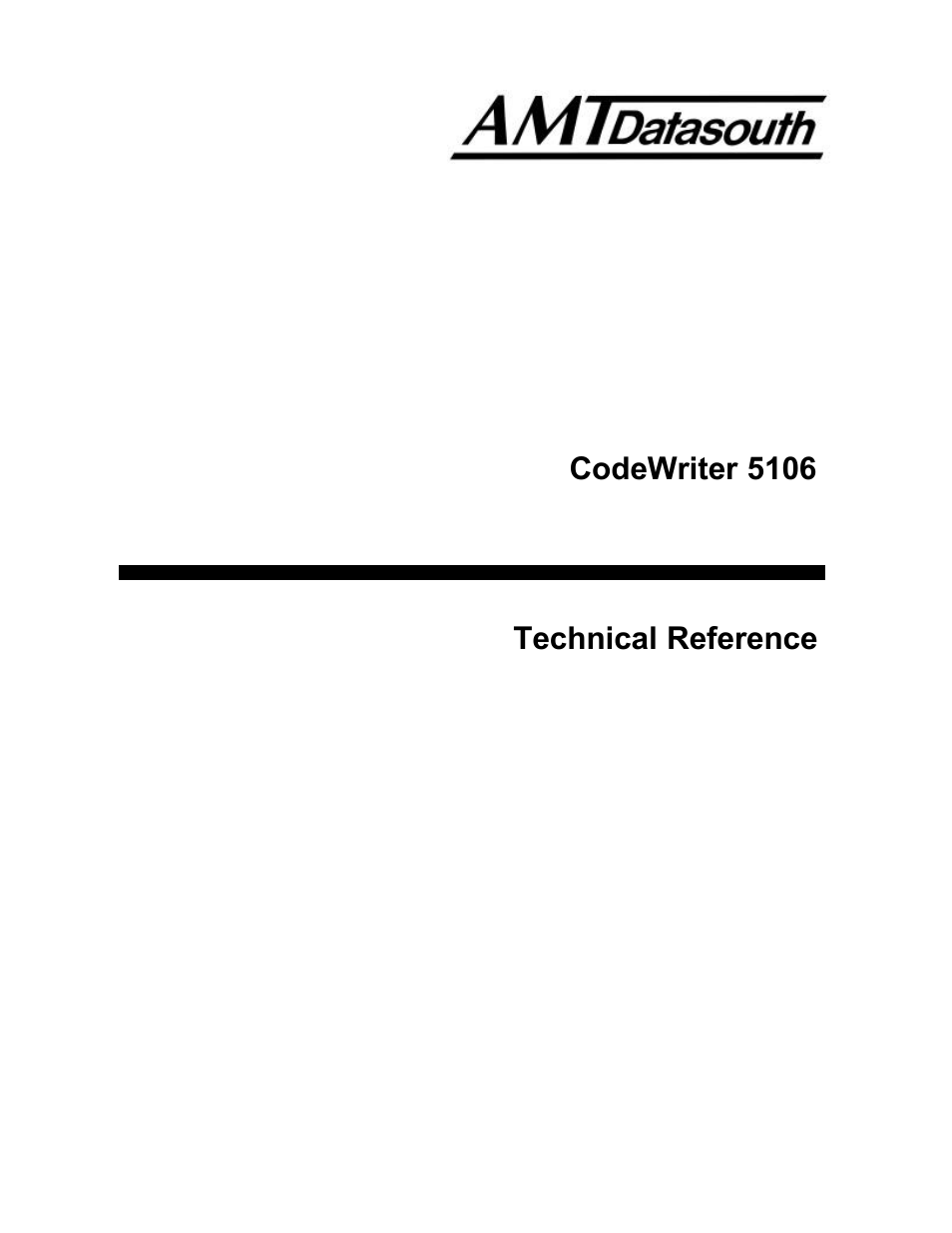 AMT Datasouth 5106 User Manual | 36 pages