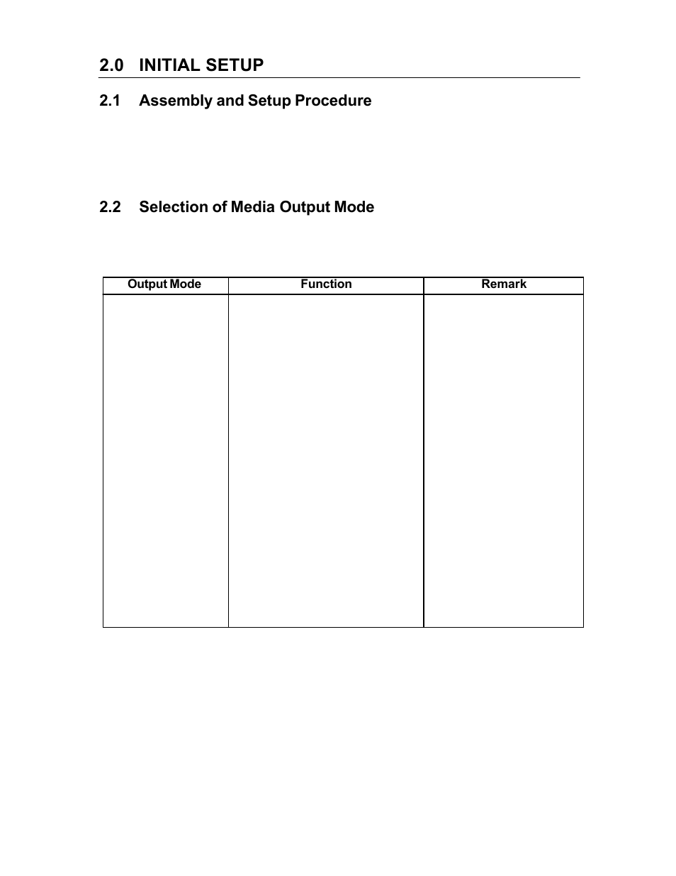 0 initial setup, 1 assembly and setup procedure, 2 selection of media output mode | AMT Datasouth 5106 User Manual | Page 11 / 36