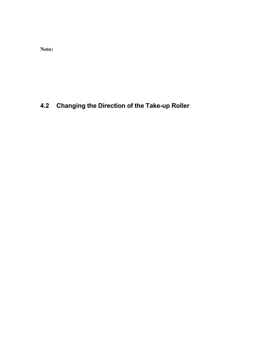 2 changing the direction of the take-up roller | AMT Datasouth 5106 User Manual | Page 17 / 36