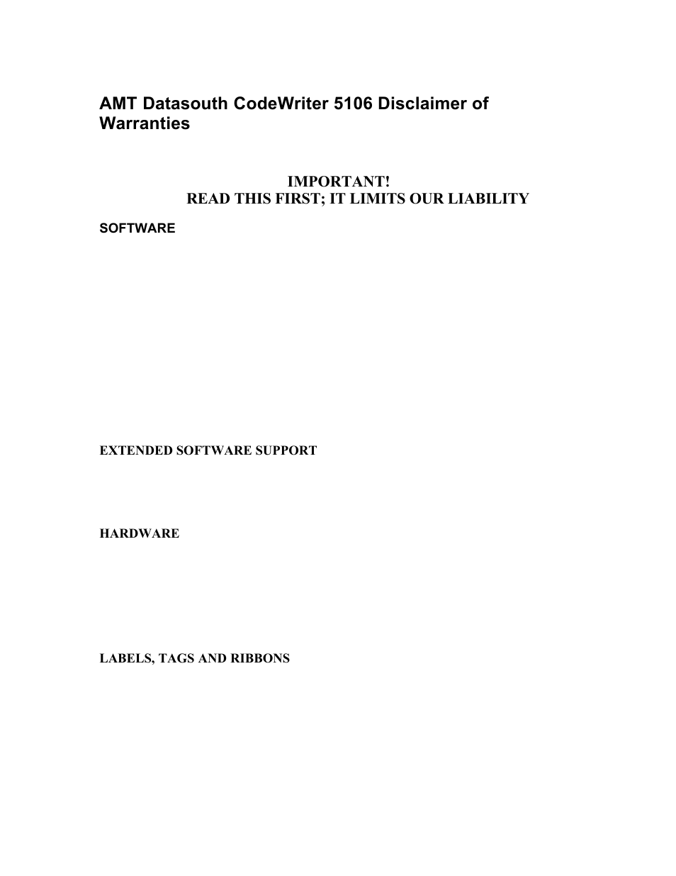 AMT Datasouth 5106 User Manual | Page 3 / 36
