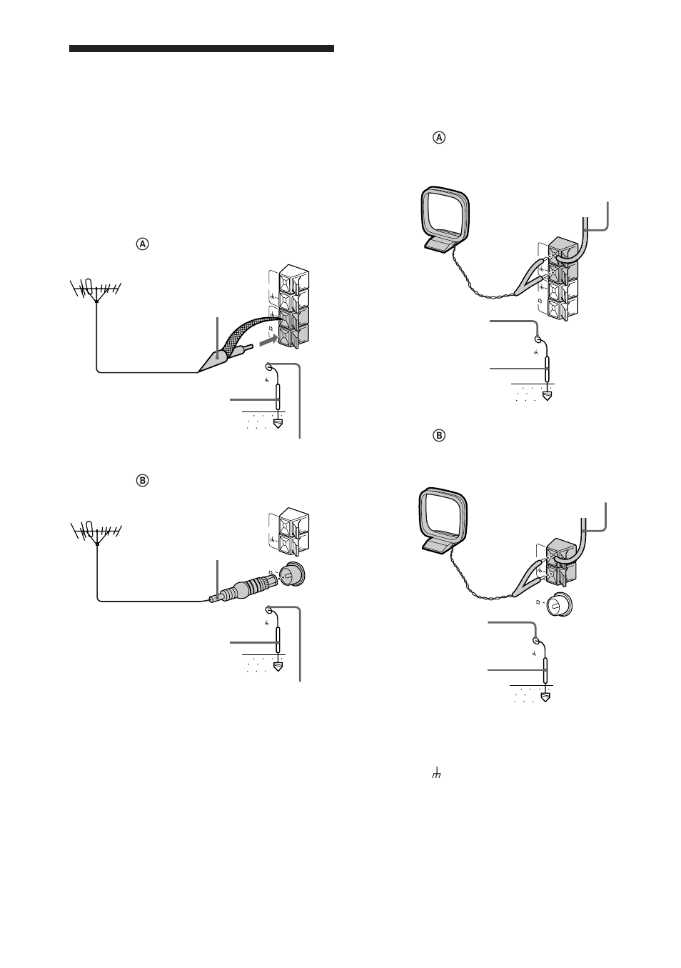 Connecting outdoor antennas, Am antenna, Important | Fm antenna | Sony MHC-RX55 User Manual | Page 10 / 40