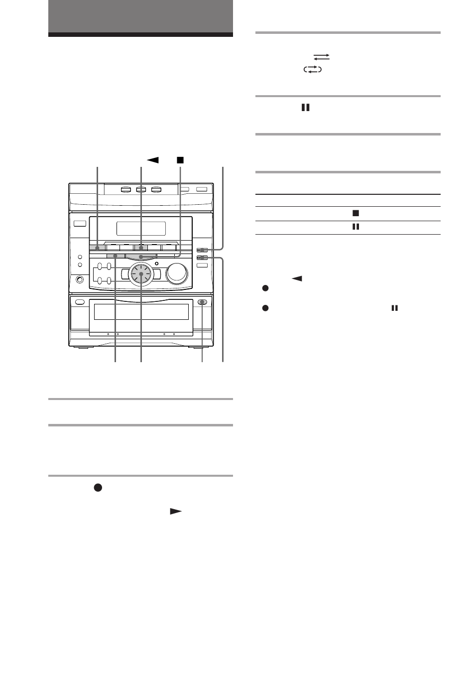 Recording on a tape manually, The tape deck | Sony MHC-RX55 User Manual | Page 24 / 40