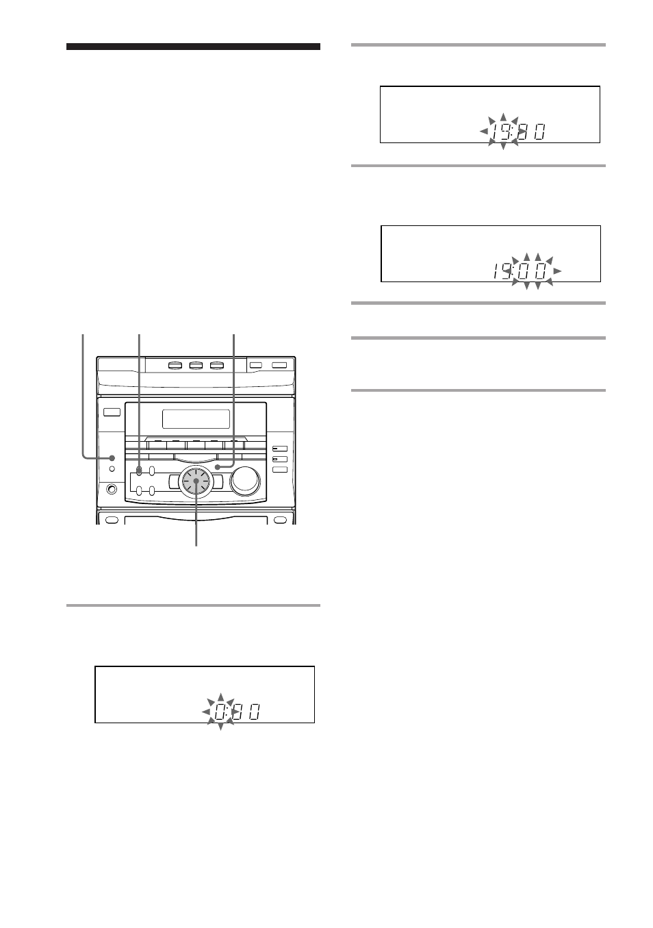 Step 2: setting the time | Sony MHC-RX55 User Manual | Page 6 / 40