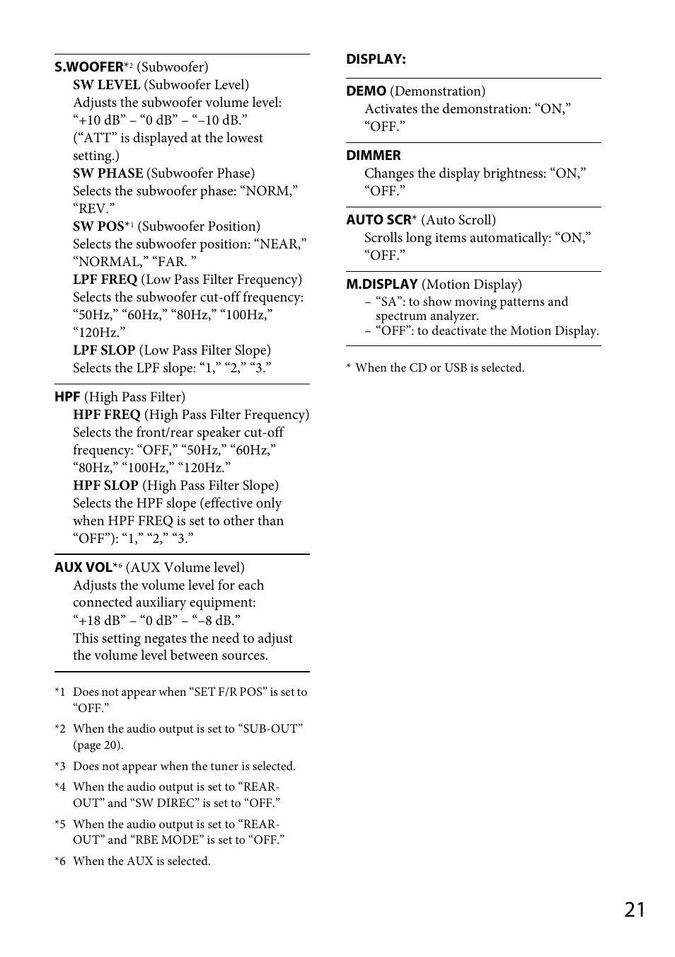 Sony CDX-GT57UPW User Manual | Page 21 / 64