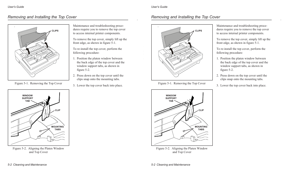 Removing and installing the top cover | AMT Datasouth AMTACCEL-5350 User Manual | Page 108 / 255