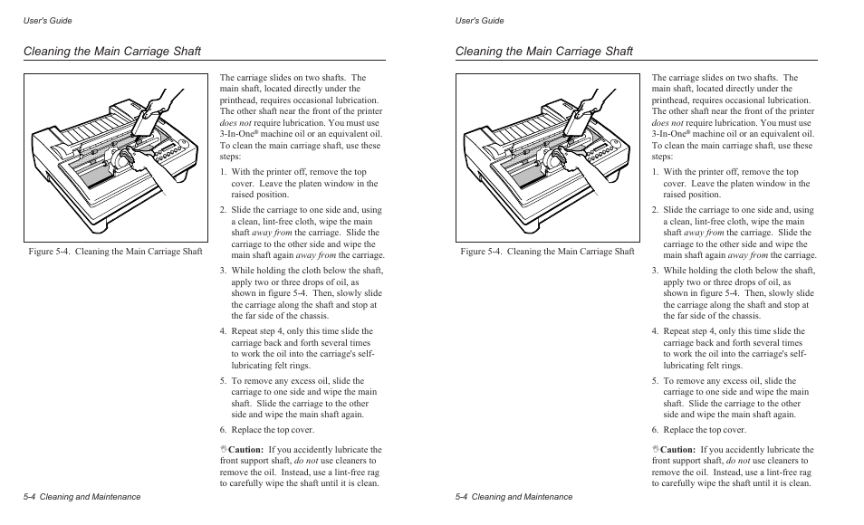 Cleaning the main carriage shaft | AMT Datasouth AMTACCEL-5350 User Manual | Page 110 / 255