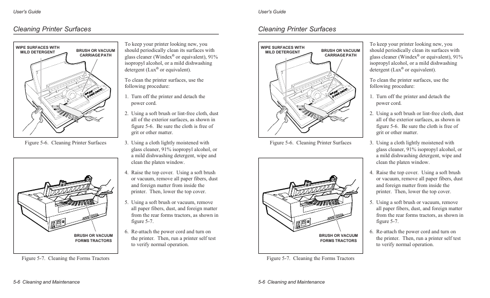Cleaning printer surfaces | AMT Datasouth AMTACCEL-5350 User Manual | Page 112 / 255
