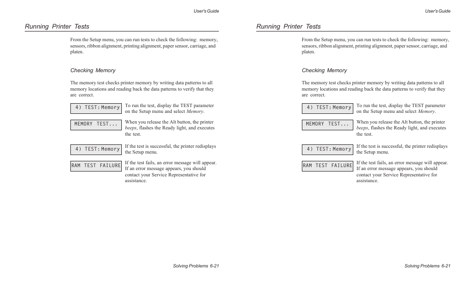 Running printer tests | AMT Datasouth AMTACCEL-5350 User Manual | Page 137 / 255