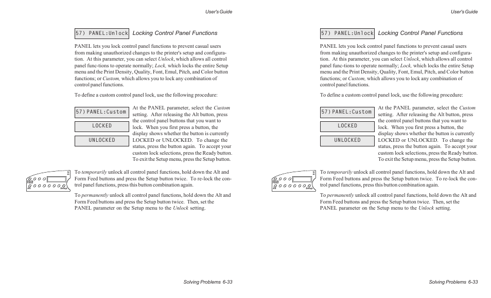 Locking control panel functions | AMT Datasouth AMTACCEL-5350 User Manual | Page 149 / 255