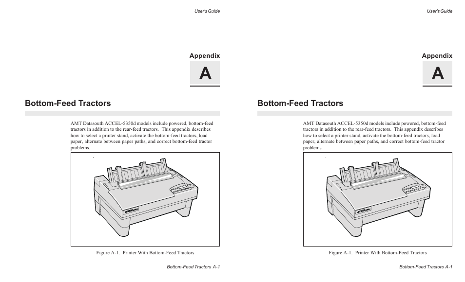 Bottom-feed tractors | AMT Datasouth AMTACCEL-5350 User Manual | Page 151 / 255