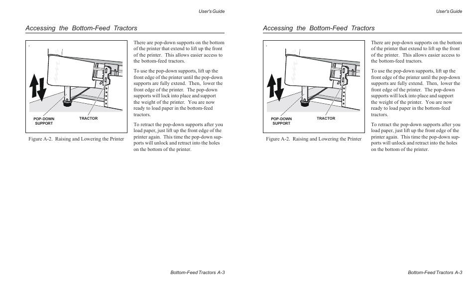 Accessing the bottom-feed tractors | AMT Datasouth AMTACCEL-5350 User Manual | Page 153 / 255