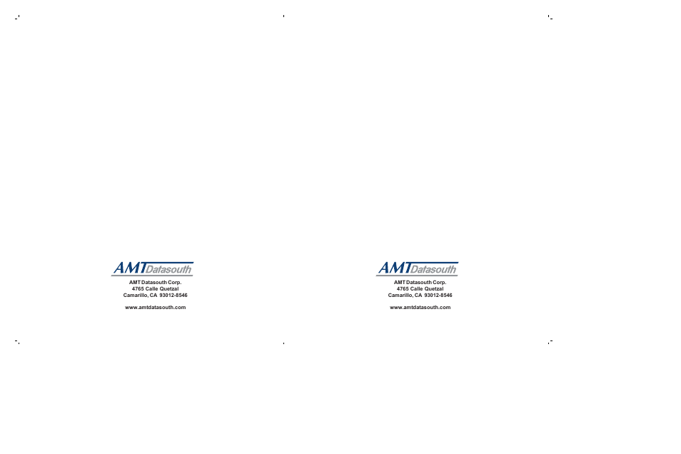 AMT Datasouth AMTACCEL-5350 User Manual | Page 255 / 255