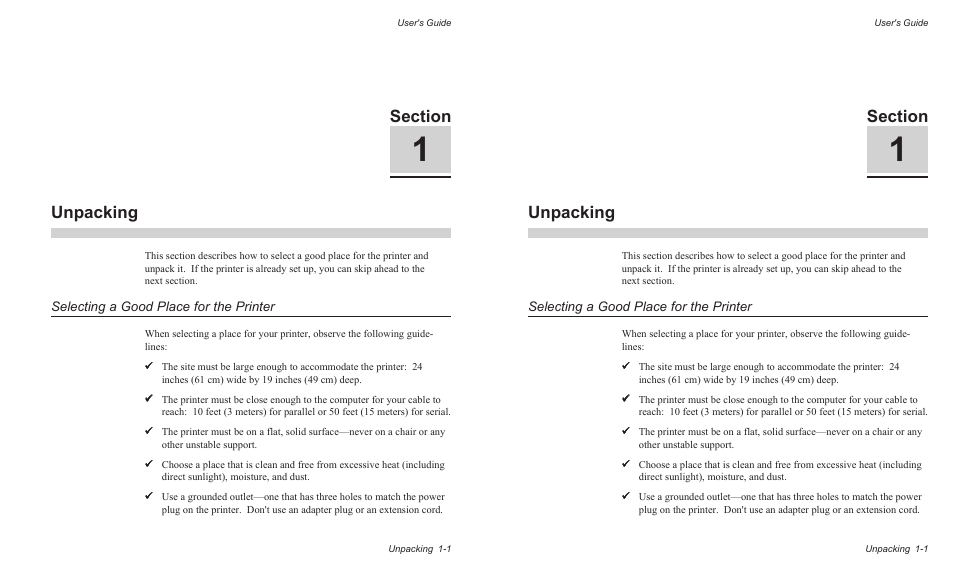 Unpacking | AMT Datasouth AMTACCEL-5350 User Manual | Page 27 / 255