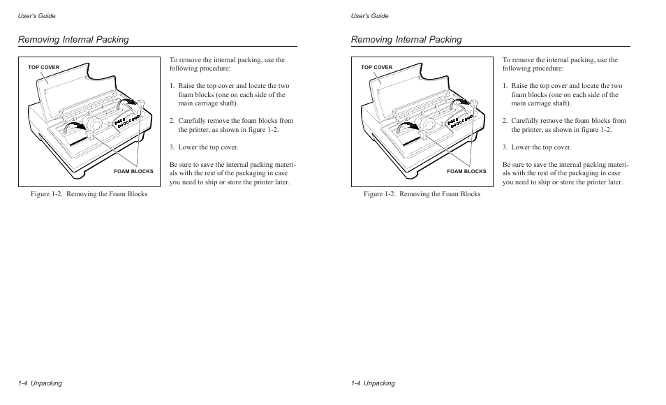 Removing internal packing | AMT Datasouth AMTACCEL-5350 User Manual | Page 30 / 255