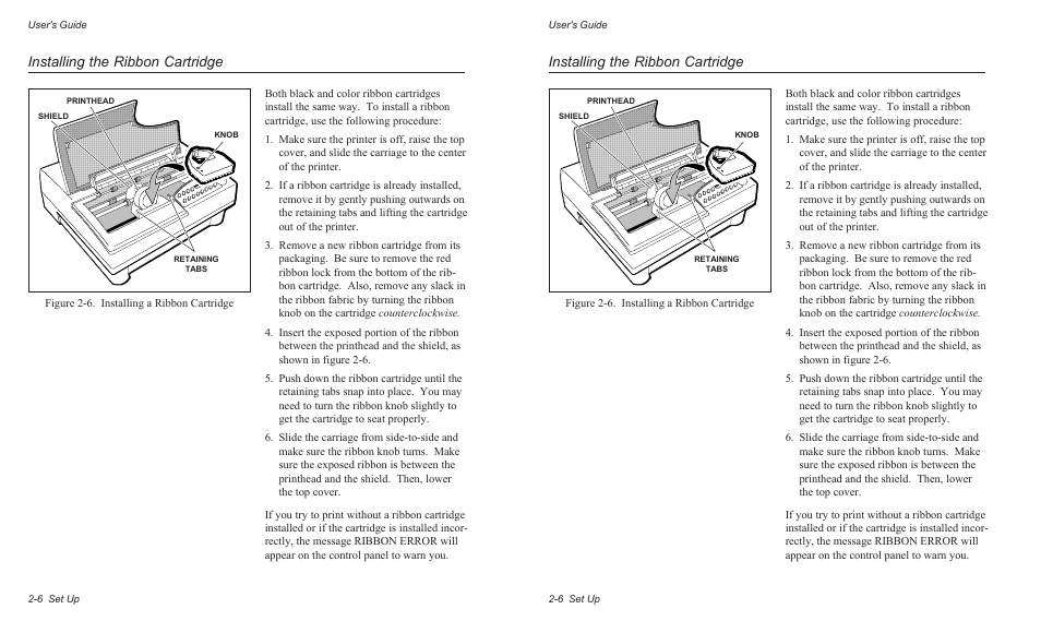 Installing the ribbon cartridge | AMT Datasouth AMTACCEL-5350 User Manual | Page 36 / 255