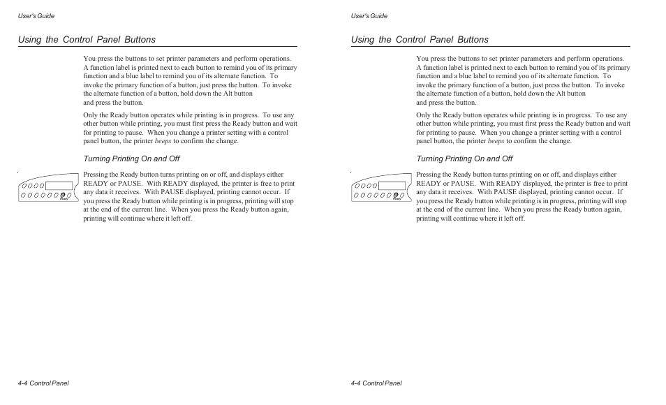 Using the control panel buttons | AMT Datasouth AMTACCEL-5350 User Manual | Page 66 / 255