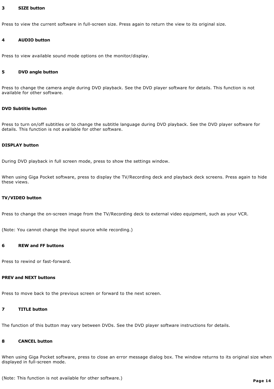 Sony PCV-RZ32G User Manual | Page 14 / 223