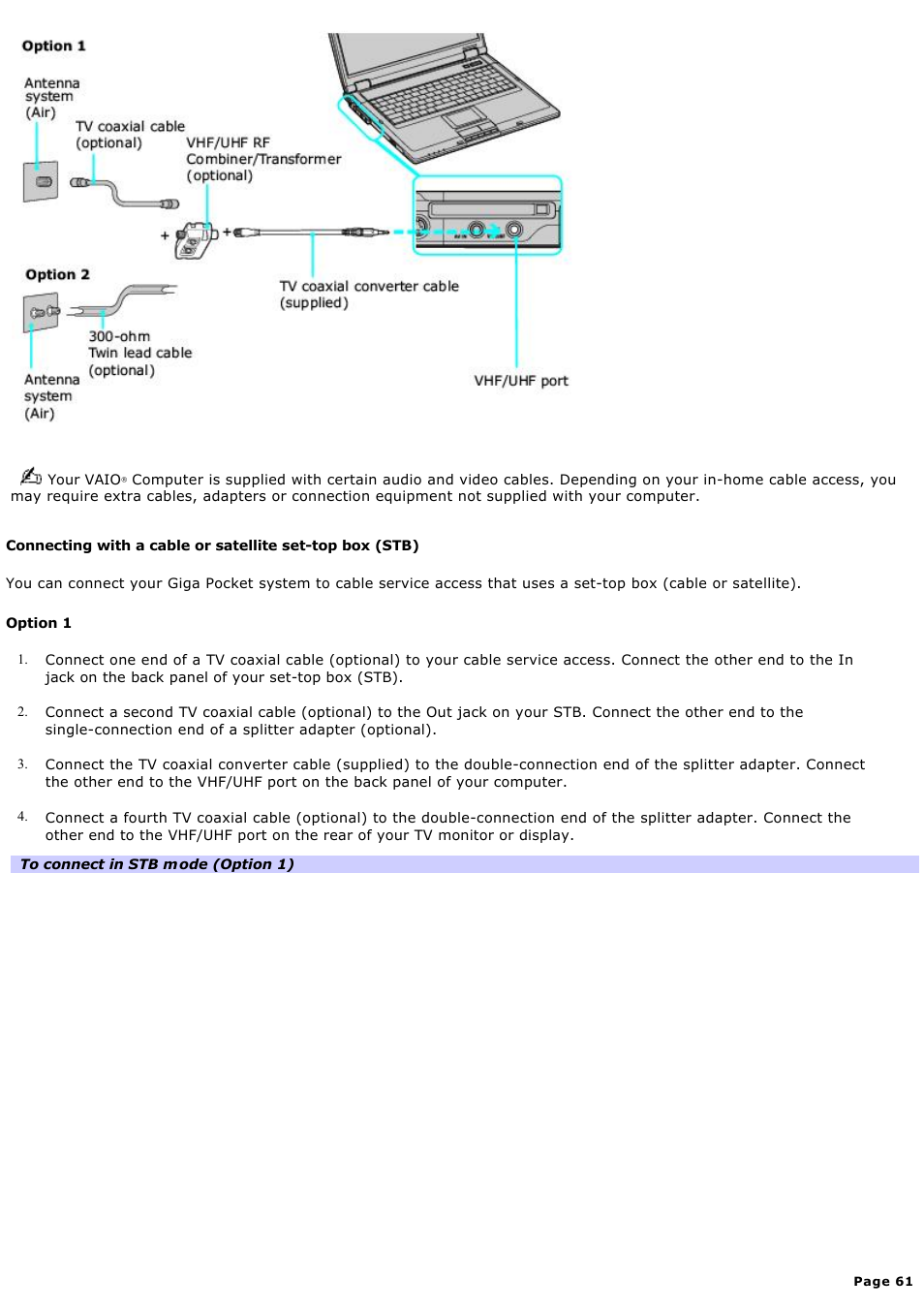 Sony PCG-GRT360ZG User Manual | Page 61 / 277