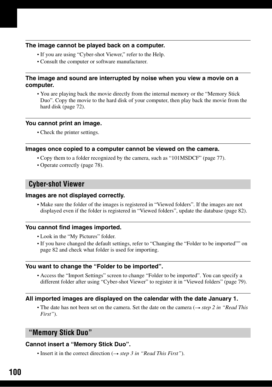 Sony DSC-H2 User Manual | Page 100 / 123