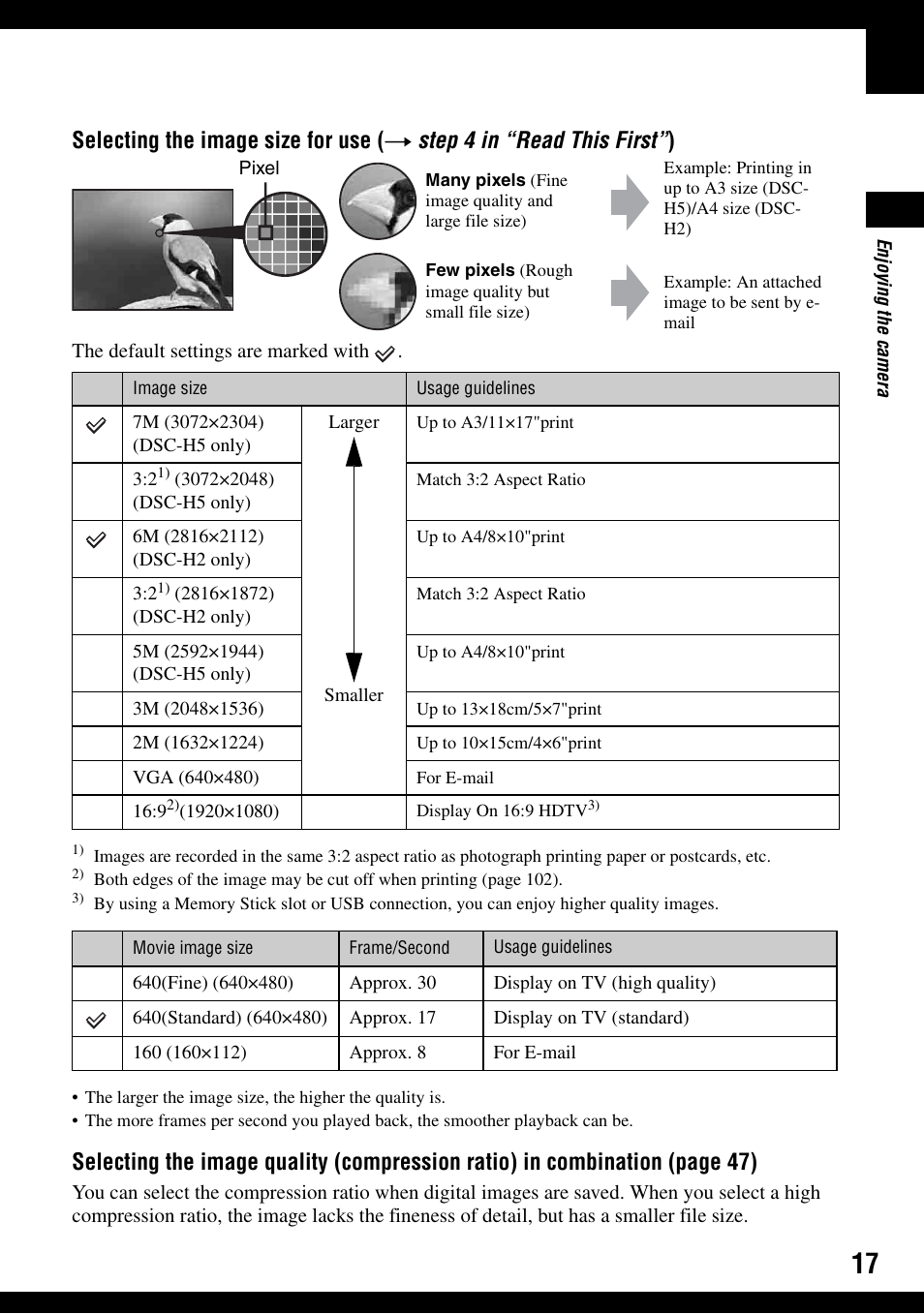 Sony DSC-H2 User Manual | Page 17 / 123