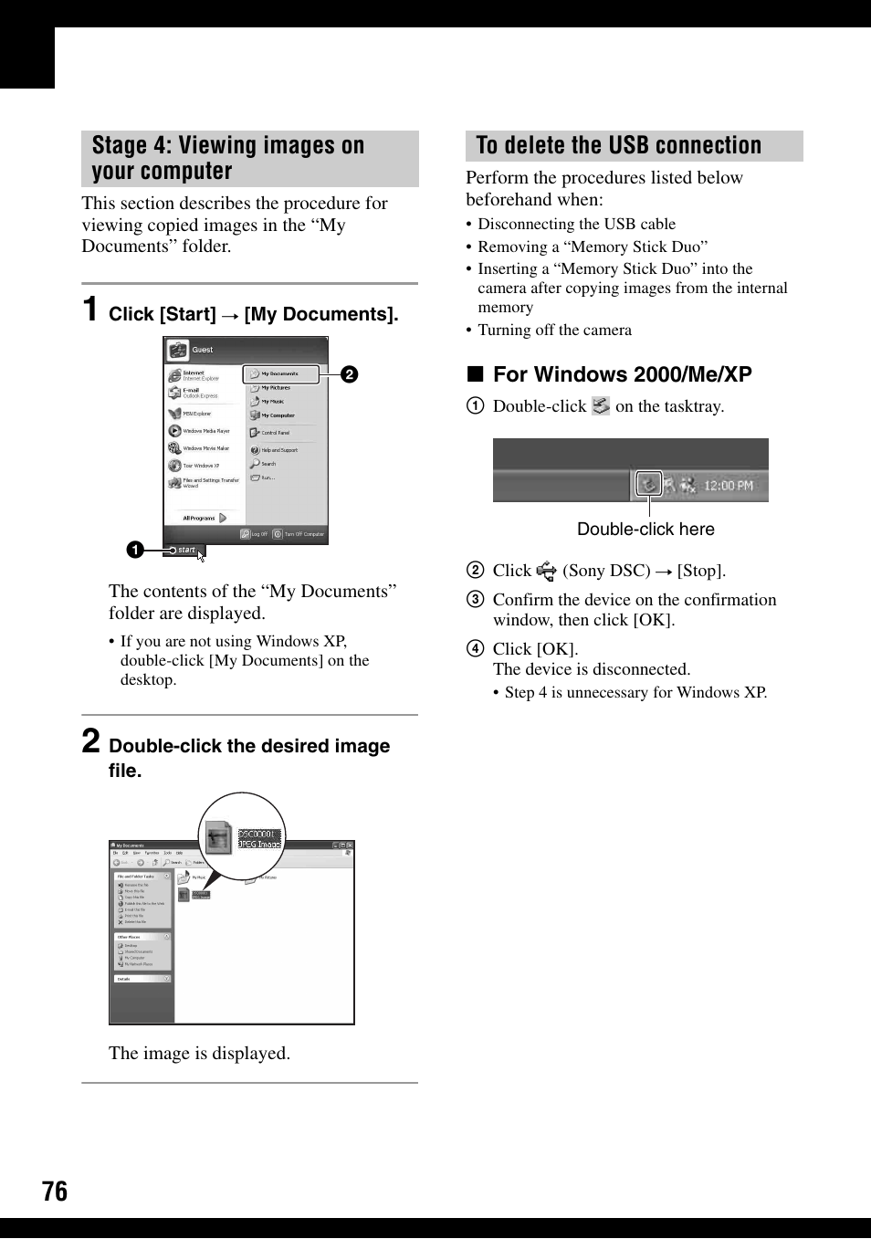 Stage 4: viewing images on your computer | Sony DSC-H2 User Manual | Page 76 / 123