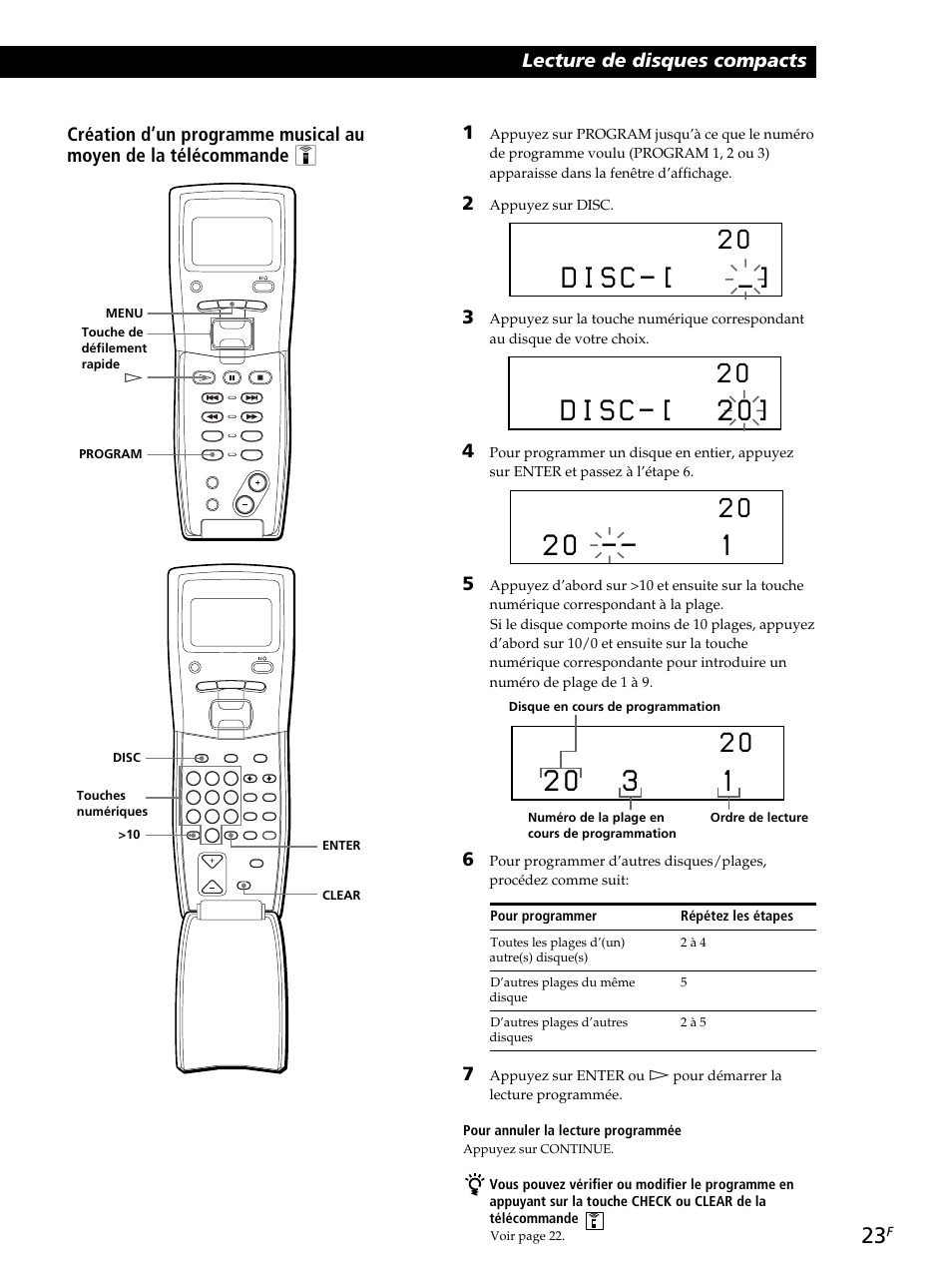 D i s c | Sony CDP-CX260 User Manual | Page 63 / 120