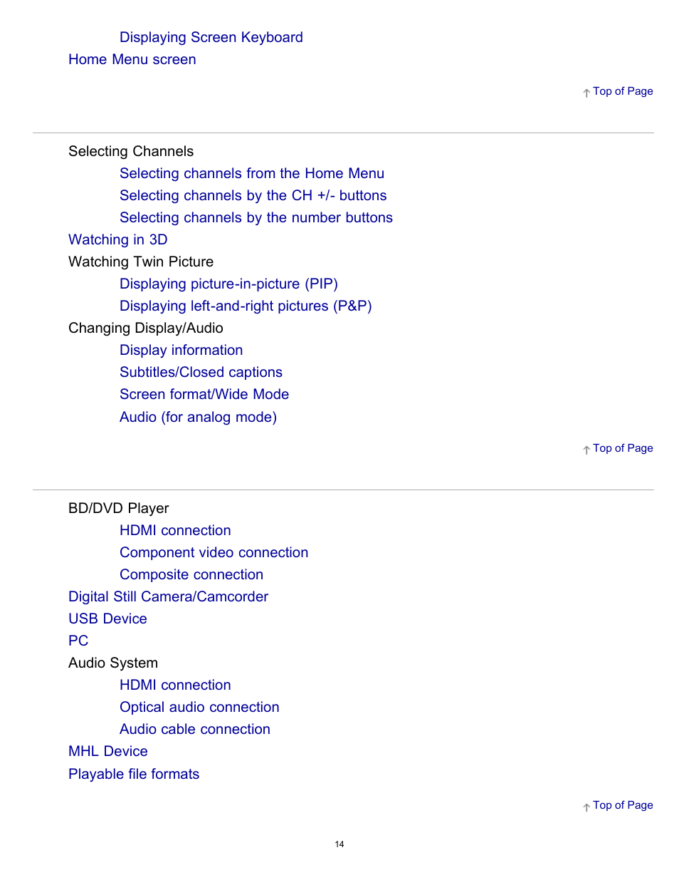 Sony KDL-55W900A User Manual | Page 20 / 245