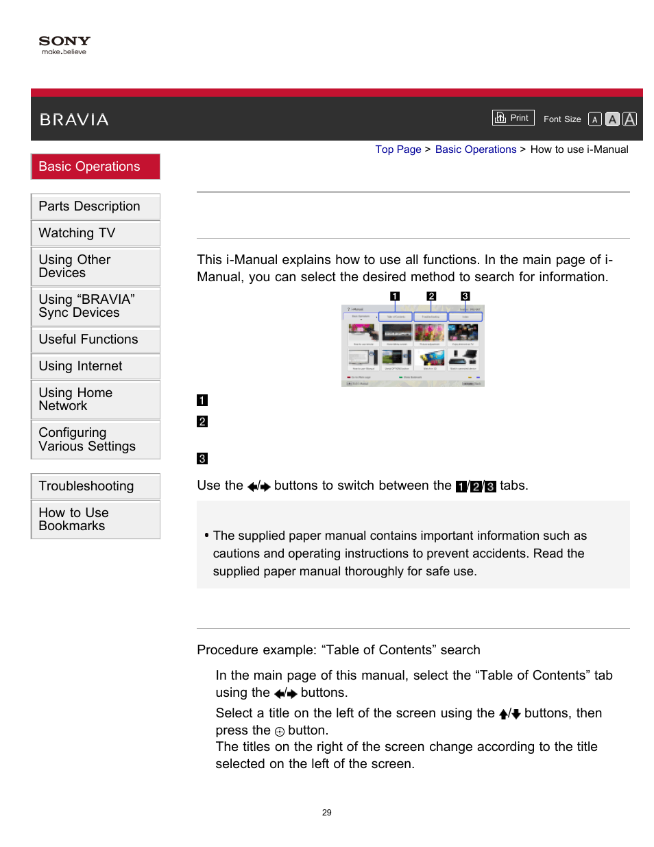 How to use i-manual | Sony KDL-55W900A User Manual | Page 35 / 245