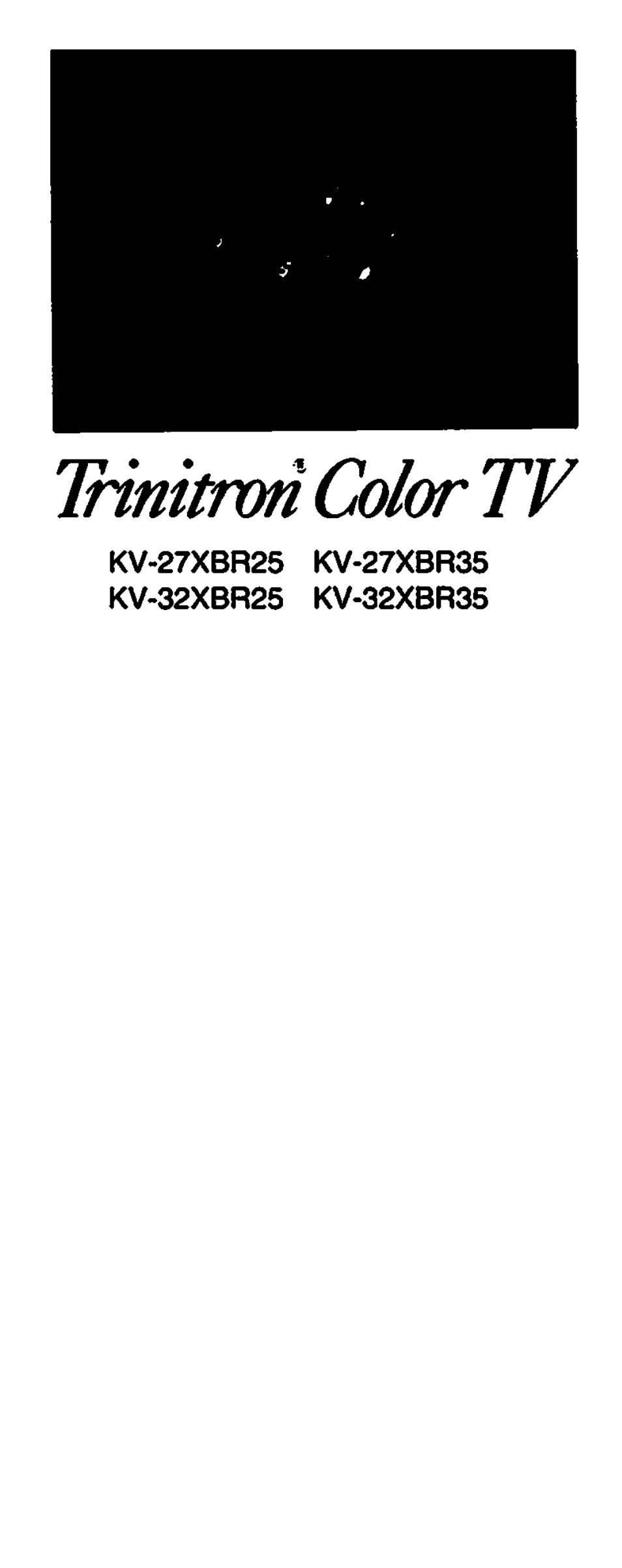 Trinitron color tv | Sony KV-27XBR25 User Manual | Page 72 / 72