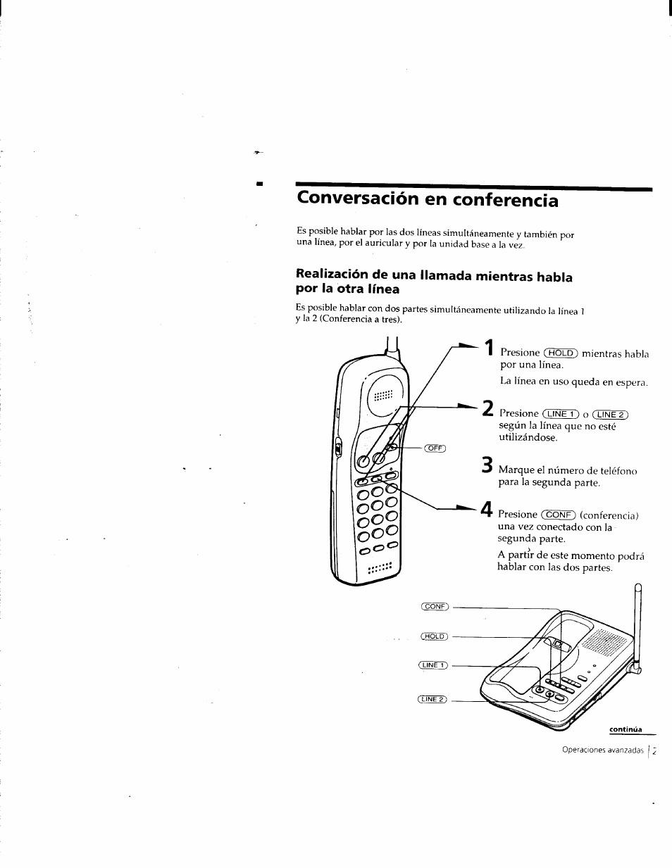 Conversación en conferencia | Sony SPP-M932 User Manual | Page 63 / 76