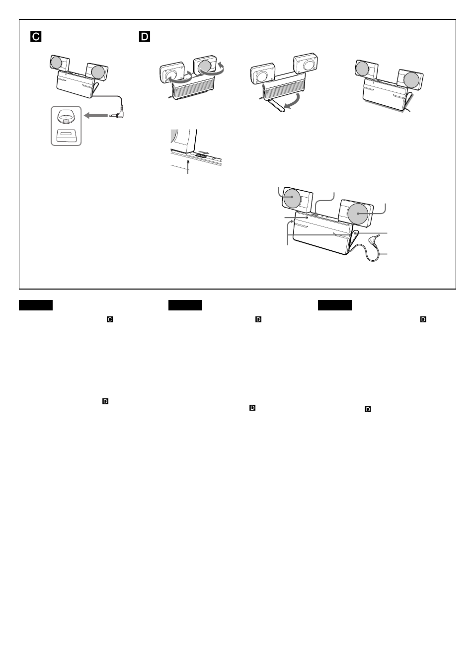 Connections, How to use, Connexions | Utilisation, Conexiones, Forma de utilización | Sony SRS-T77 User Manual | Page 3 / 3