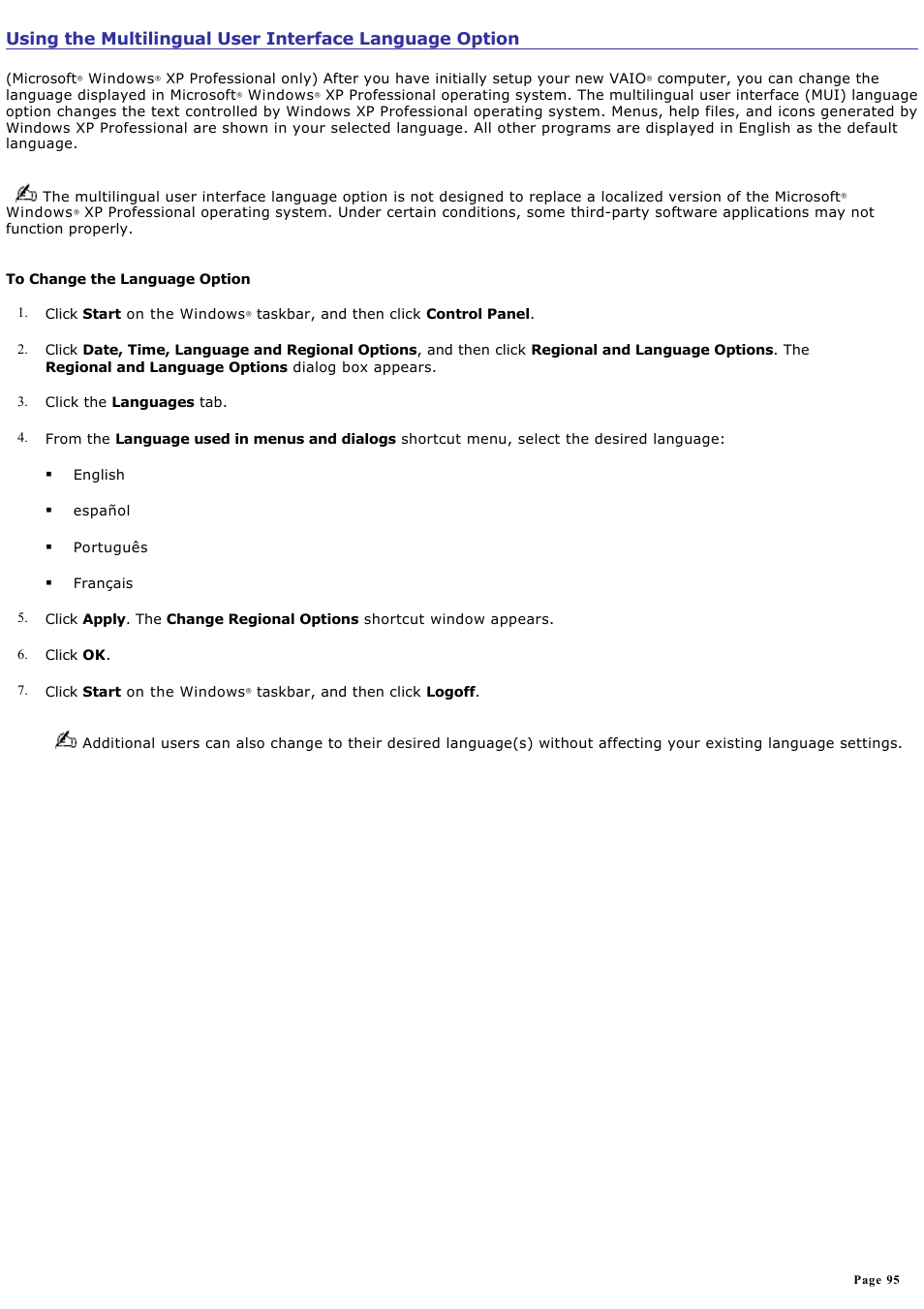 Sony PCG-GRT250P User Manual | Page 95 / 208