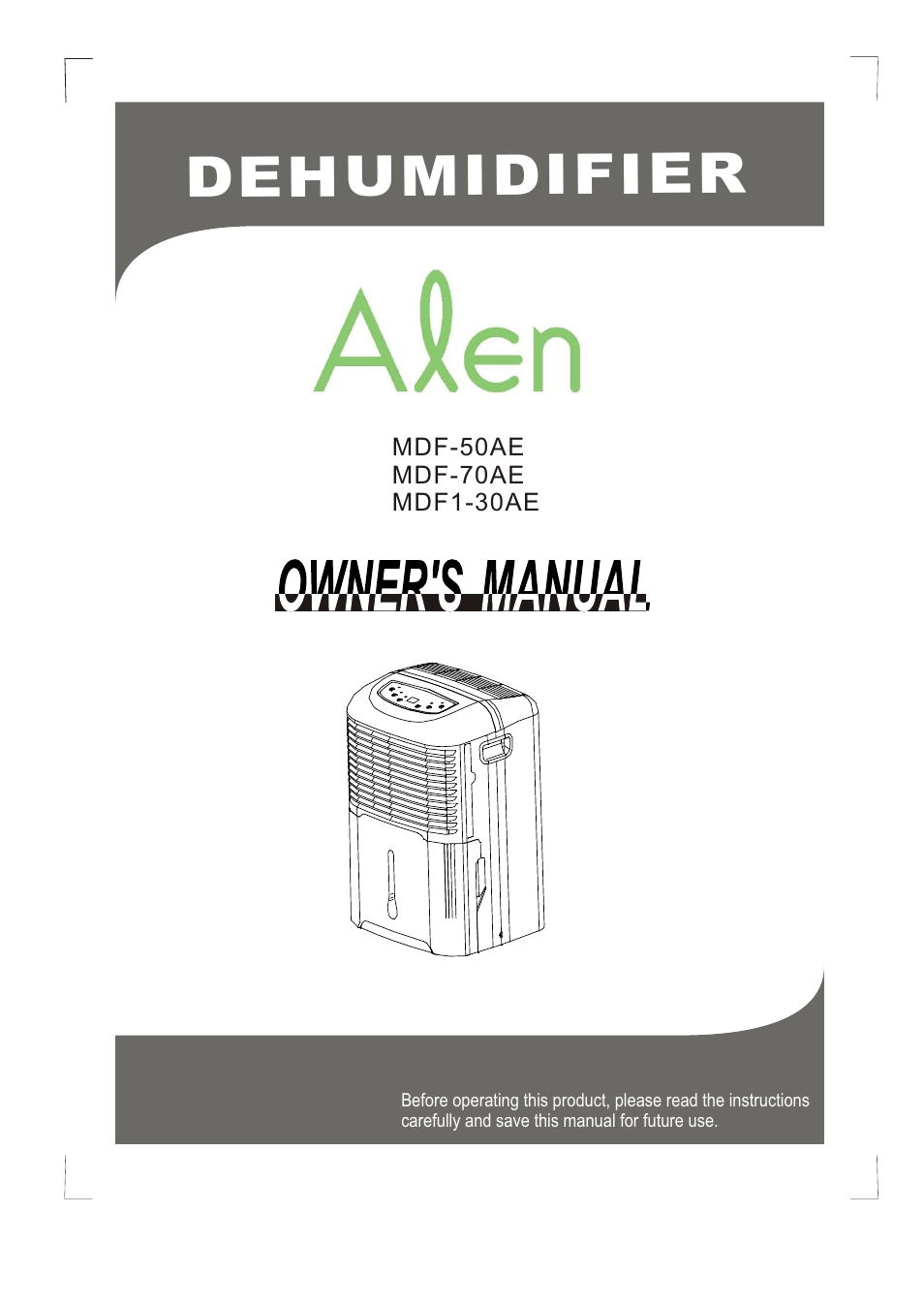 Alen MDF1-30AE User Manual | 12 pages