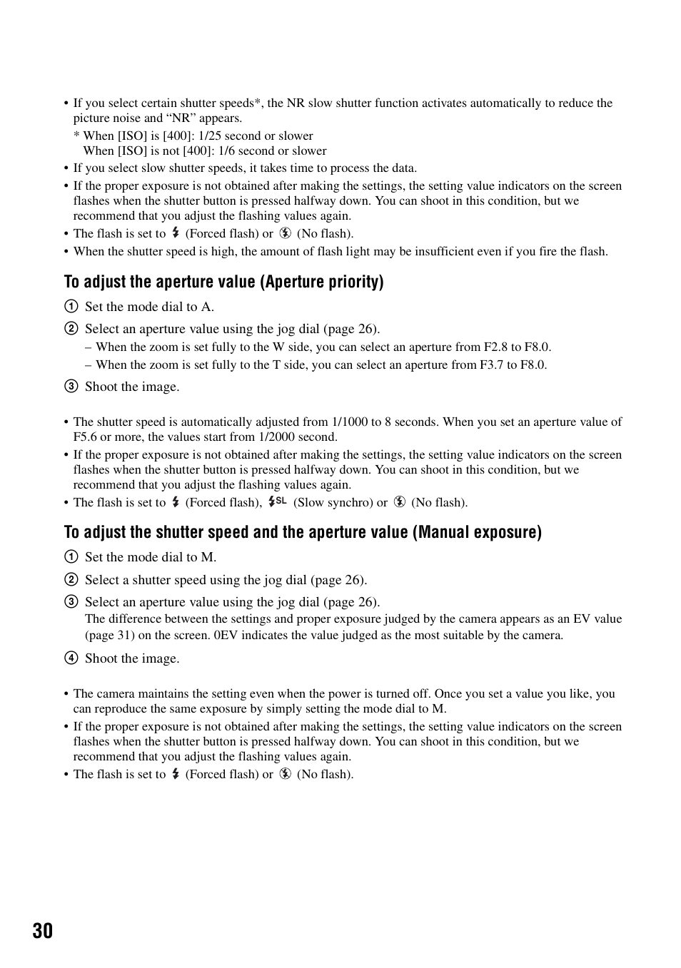 E (30) | Sony DSC-H1 User Manual | Page 30 / 107