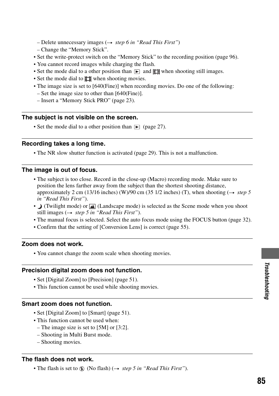 Sony DSC-H1 User Manual | Page 85 / 107