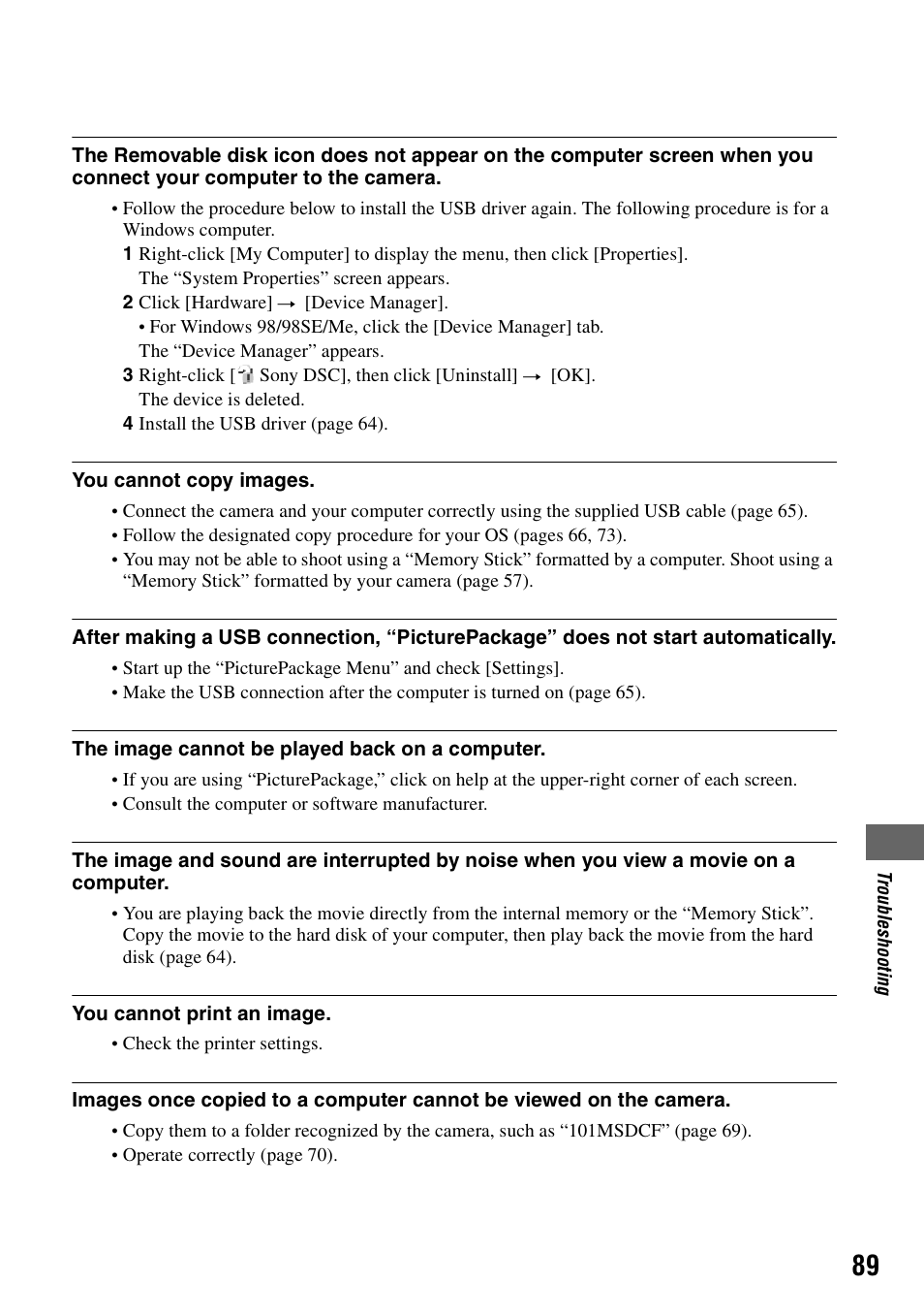 Sony DSC-H1 User Manual | Page 89 / 107