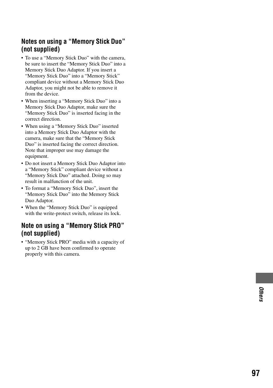 Sony DSC-H1 User Manual | Page 97 / 107