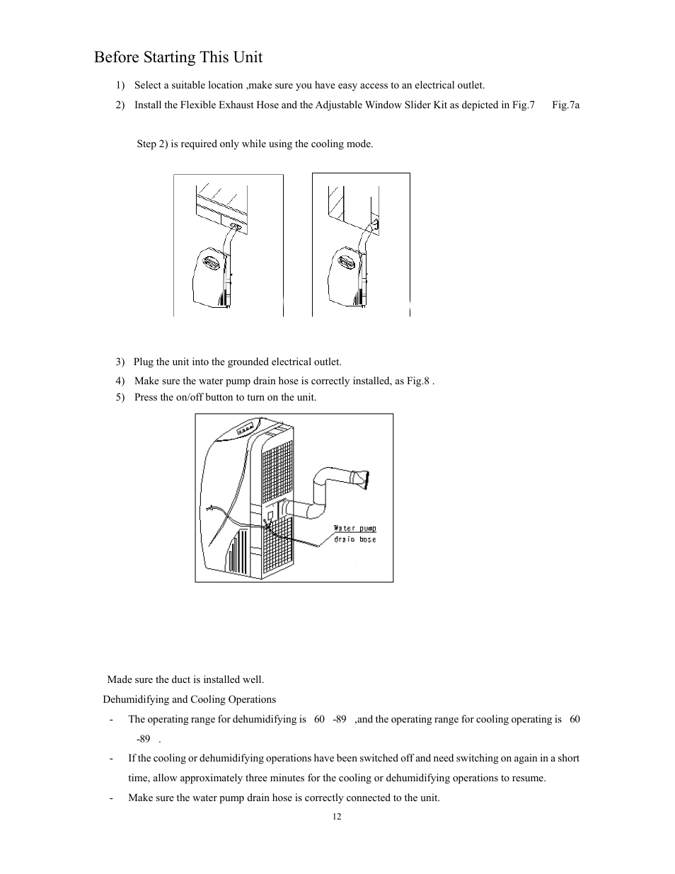 Before starting this unit | Alen C475A User Manual | Page 12 / 18