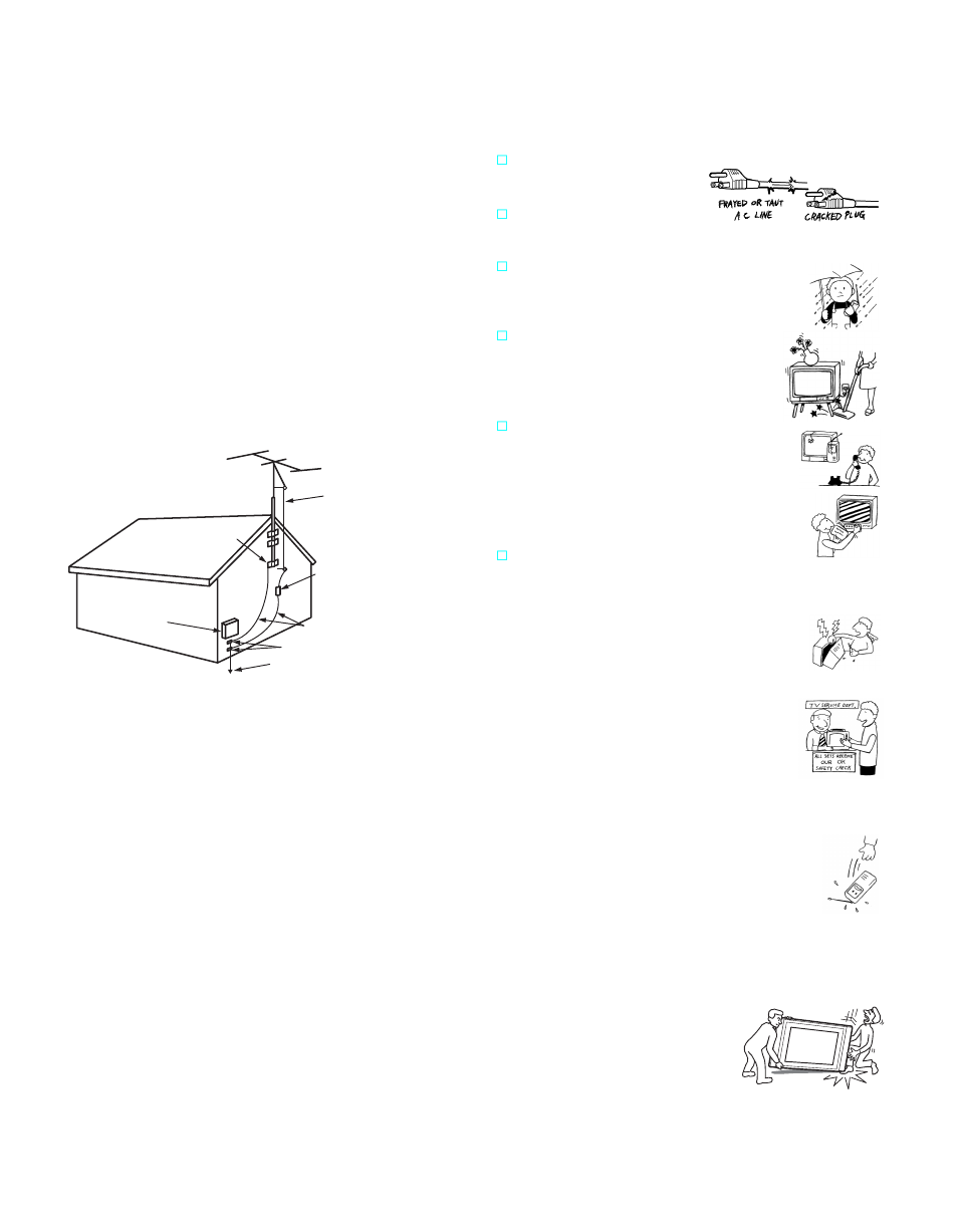 Antennas, Service, For safety | Sony KDL-32XBR950 User Manual | Page 8 / 136