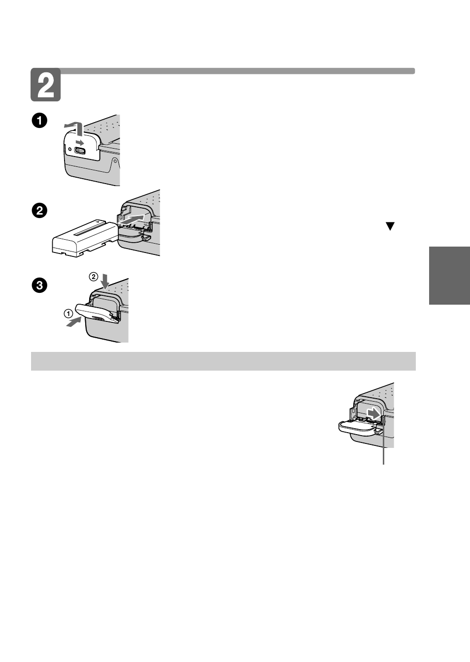 Installing the battery pack | Sony MVC-FD91 User Manual | Page 13 / 100