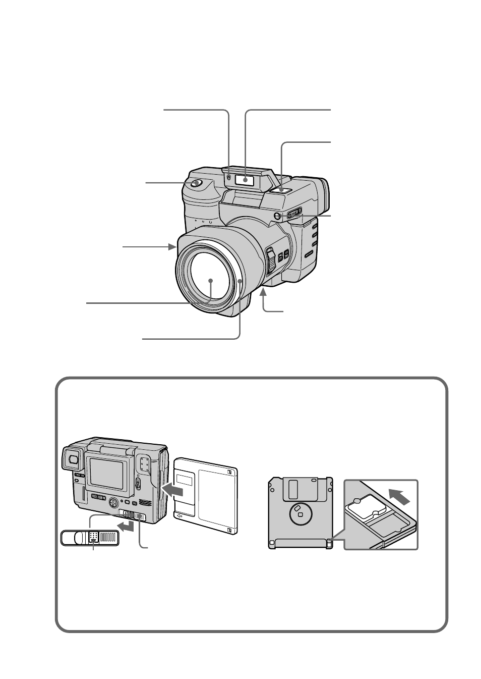 Parts identification | Sony MVC-FD91 User Manual | Page 8 / 100