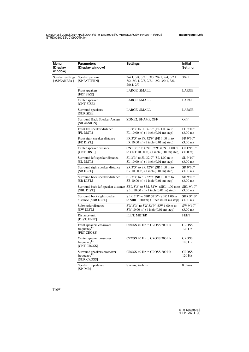 Sony STR-DA3500ES User Manual | Page 114 / 148