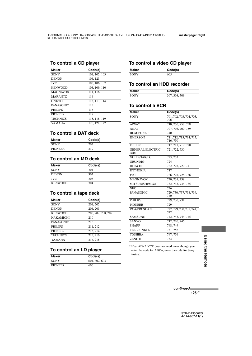 Sony STR-DA3500ES User Manual | Page 125 / 148