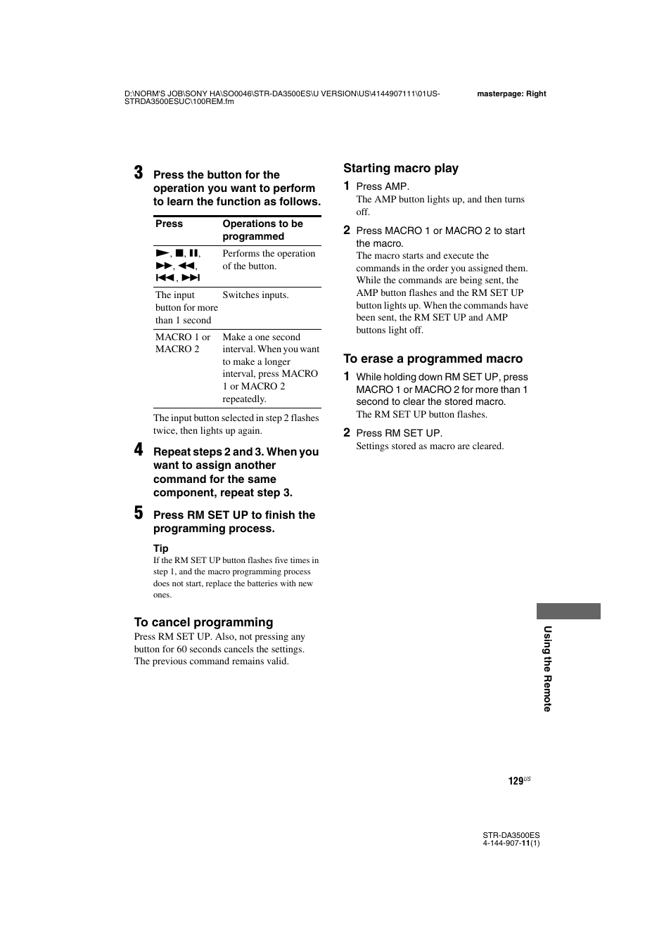 Sony STR-DA3500ES User Manual | Page 129 / 148