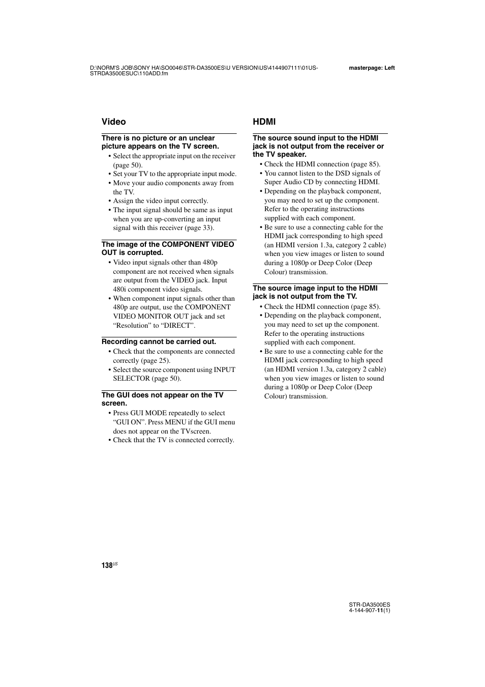 Sony STR-DA3500ES User Manual | Page 138 / 148