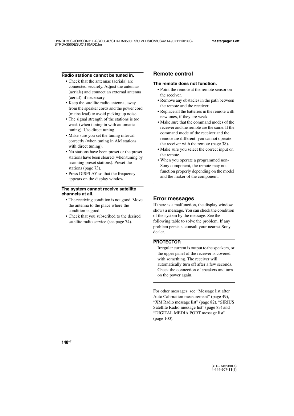 Sony STR-DA3500ES User Manual | Page 140 / 148