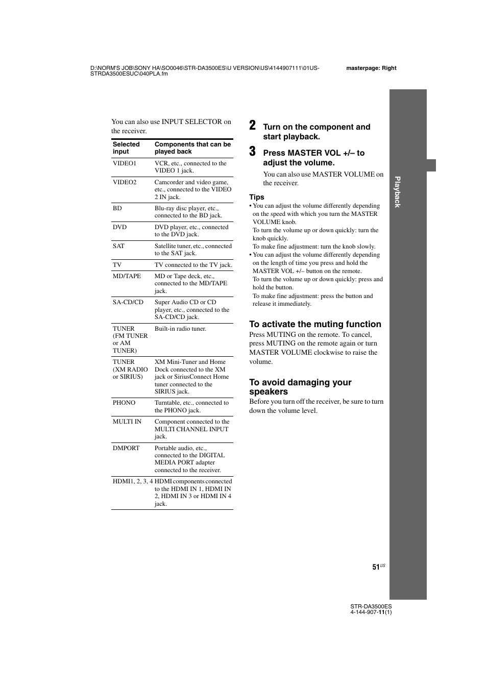 Sony STR-DA3500ES User Manual | Page 51 / 148