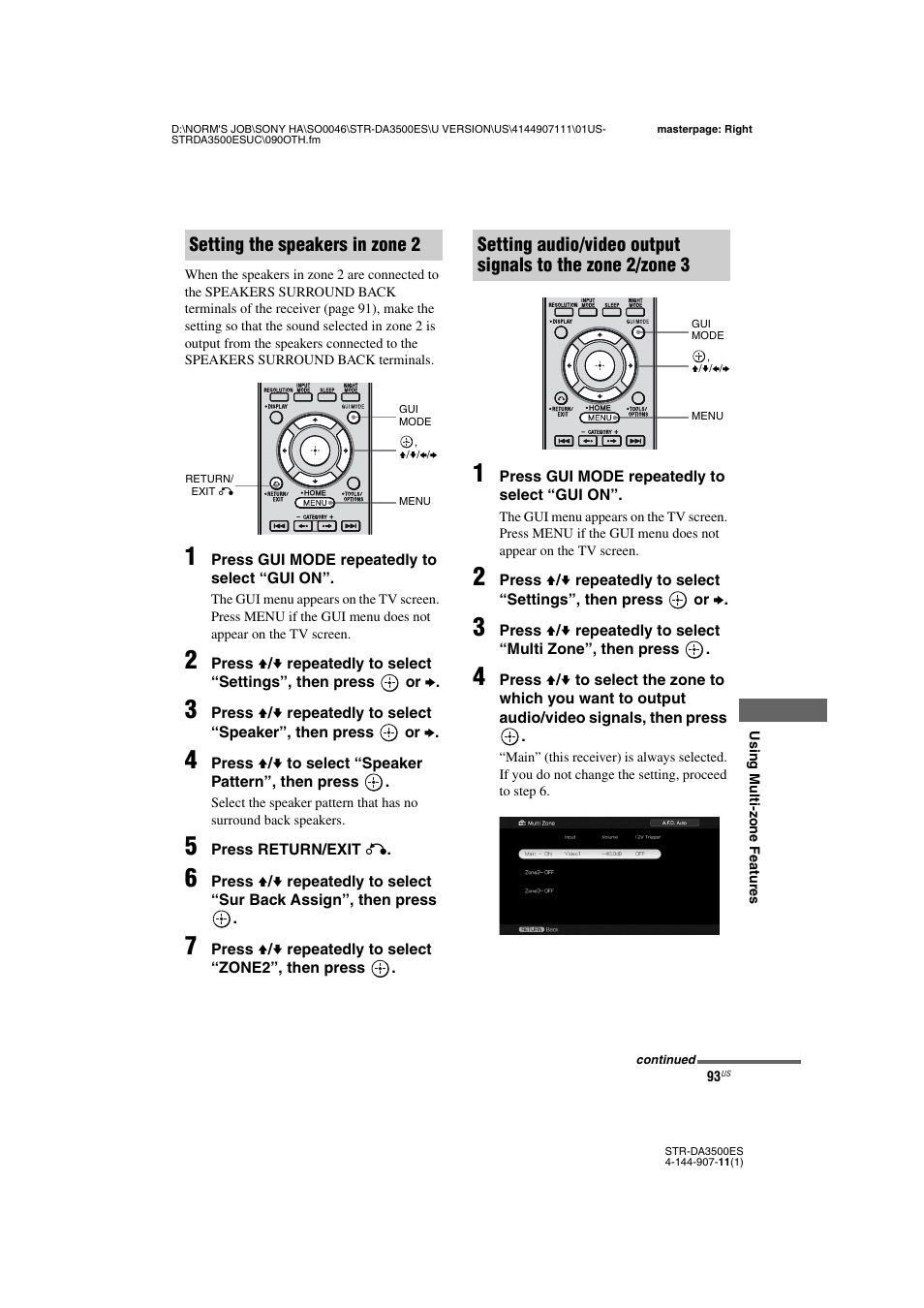 Sony STR-DA3500ES User Manual | Page 93 / 148