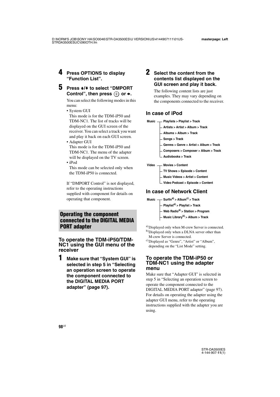 Sony STR-DA3500ES User Manual | Page 98 / 148